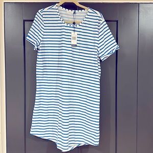 UV blocking dress! NWT! Blue/white stripes